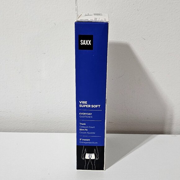 SAXX Vibe Super Soft Slim Fit Trunks - Navy - Men's Size M - SXTM35 - Picture 5 of 6